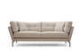 Atelier Del Sofa Sofá de 3 Plazas Crema 214x90x84 cm Tapizado Poliéster Patas Metálicas